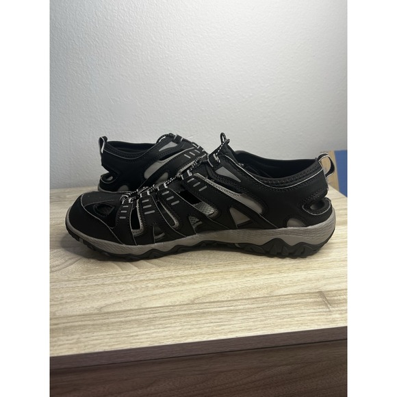 Eddie Bauer Men's 13 Black Bungee Lace Eastport Breathable Water‎ Shoe Sandals - Picture 2 of 8